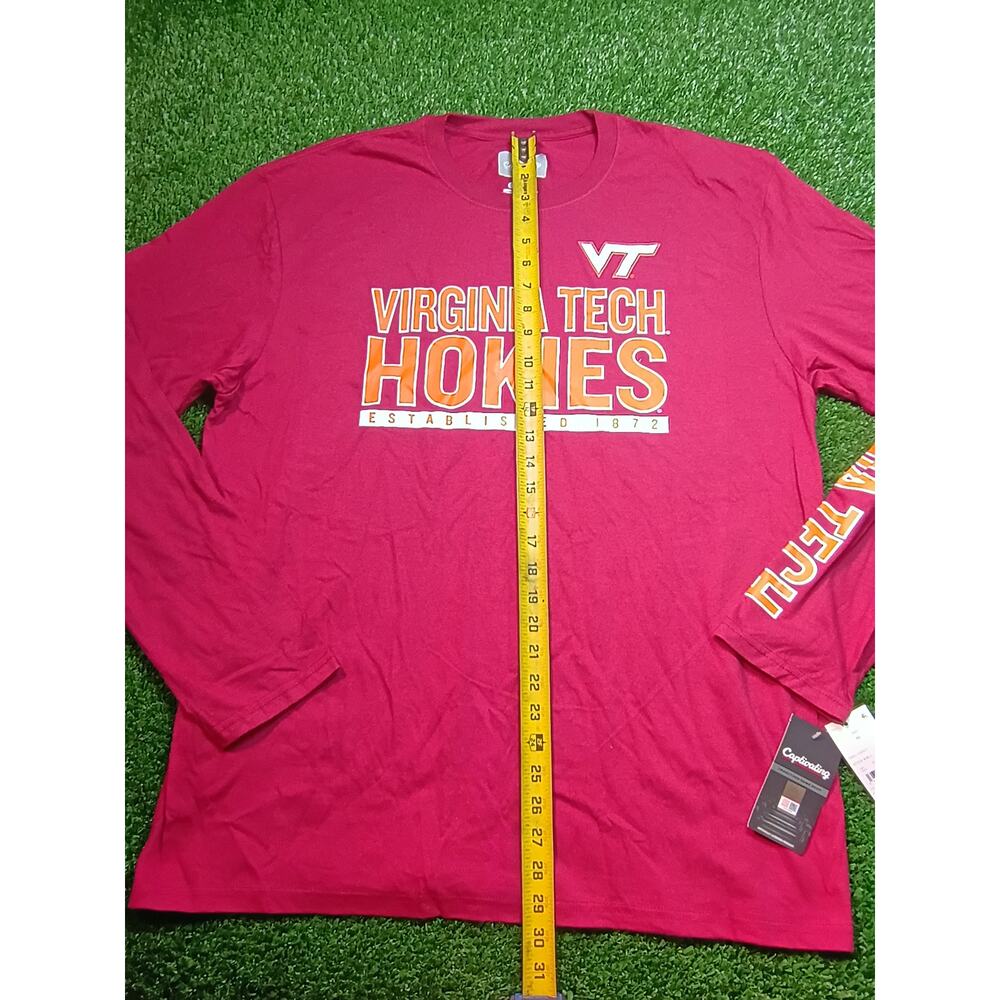 New Virginia Tech Hokies Maroon Long Sleeve Tee XL - Picture 4 of 7